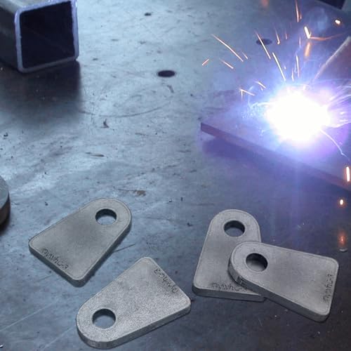 Weld On Tabs, Flat Bottom Shock Mount, 1/2" Hole, 1/4" Thick, 4 Pcs - color: Flat Mount-Big 1/4" Thick
