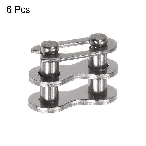 uxcell 6Pcs #25 Chain Master Connector Link Roller 1/4" Pitch Stainless Steel Standard Connecting Split Links for 04C Chain - size: 1/4-inch
