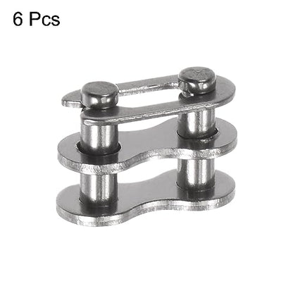 uxcell 6Pcs #25 Chain Master Connector Link Roller 1/4" Pitch Stainless Steel Standard Connecting Split Links for 04C Chain - size: 1/4-inch