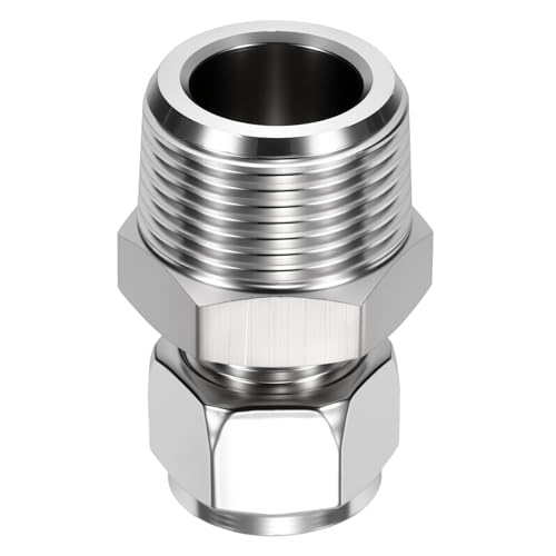 1/2"OD Compression x 3/4" NPT Male Union Coupling Connector - size: 1/2"OD Compression x 3/4" NPT Male