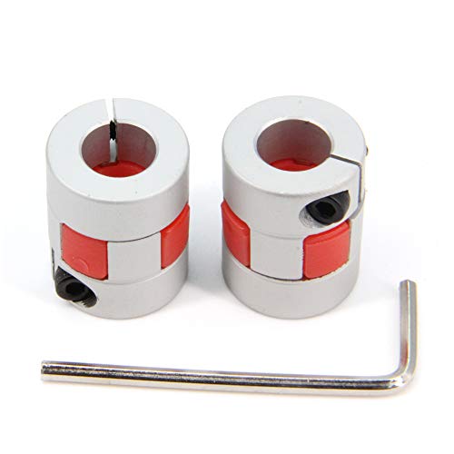 2PCS 10mm to 10mm Aluminium Plum Flexible Shaft Coupling Diameter 20mm Length 25mm Connector Flexible Coupler for 3D Printer CNC Machine and Servo Stepped Motor（10x10mm） - size: D20 L25, style: 10x10mm