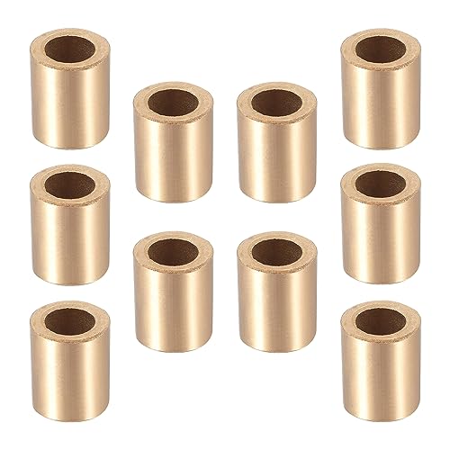 Othmro 10Pcs Sleeve Bearing, 0.39" Bore x 0.63"OD x 0.79" Length Self-Lubricating Bushings for Sliding Parts of Machinery, Printing Presses, Textile Machines Reduce Shaft and Hole Wear