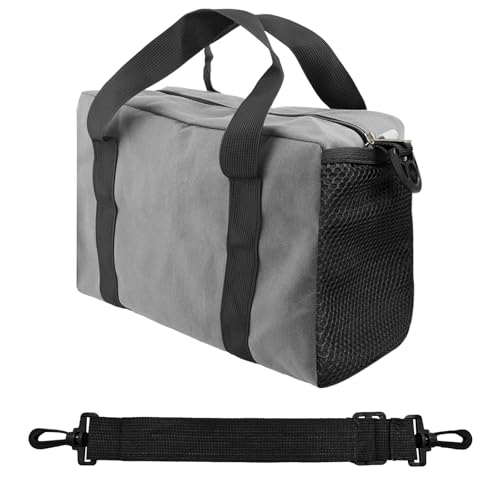 12" Tool Bag, Small Capacity Tool Bags for Men, Canvas Tools Organizer Bag - color: Gray, size: 12 Inch