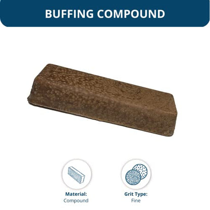 Benchmark Abrasives Buffing Compound for Cutting Removing Scratches on Brass Aluminum Pewter, Non-Ferrous Metals, Wood, Stainless Steel, 1 Pound Bar (Brown Tripoli) - style: Brown Tripoli