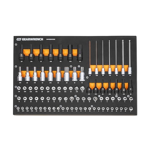 GEARWRENCH 88 Pc 1/4”, 3/8”, 1/2” Drive SAE Bit Socket Set | GWMSBSKCBSAE - style: Bit Sockets
