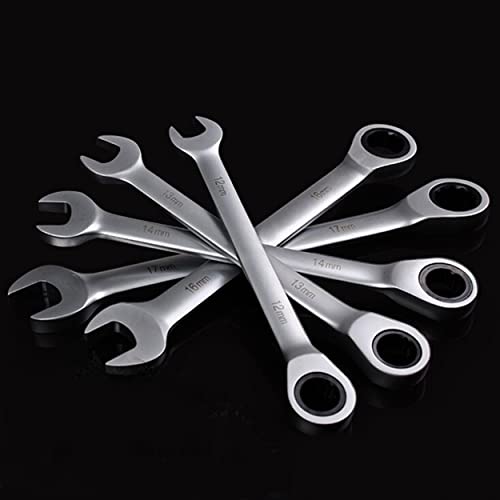 FLZOSPER 15mm Metric Ratchet Wrench,Box End Head 72-Tooth Ratcheting Combination Wrench Spanner - size: 15mm