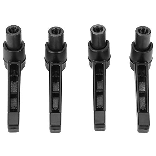 4pcs Push Button Ratchet Level, Adjustable Stainless Steel Female Thread Fixing Handle Machine Knobs M12
