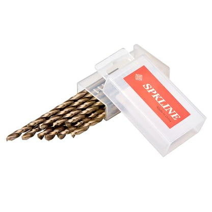 10 Pcs High Speed Steel 3/16 Inch Cobalt Drill Bit Set 4.8mm(3/16") Jobber Length Twist M35 Metal Drill Bit for Stainless Steel and Hard Metal Drill Bit Set - size: 3/16 In. (Pack of 10)
