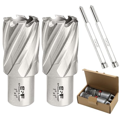 S&F STEAD & FAST Annular Cutter Set 2 Pcs, 1" x 1" Depth, Mag Drill Bits - style: 2P-16_16x1