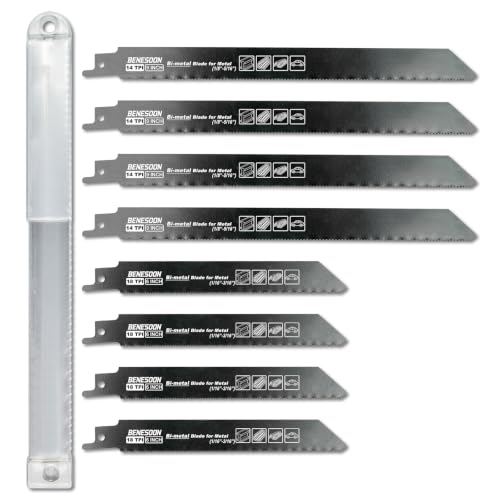 8-Piece Reciprocating Saw Blades Set for Auto Dismantling & Piping
