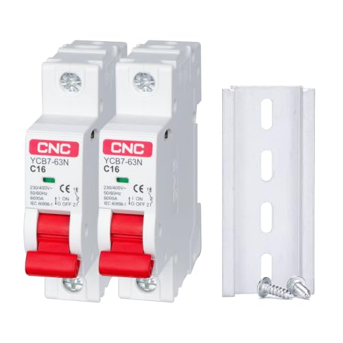 CNC 2PCS AC Miniature Circuit Breaker, 50 Amp 120V/240V 1 Pole - size: 50A