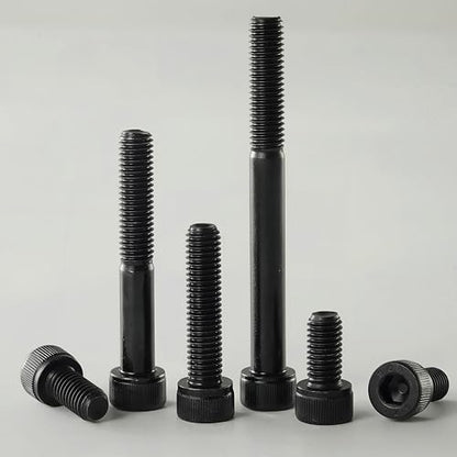 M8-1.25 x 55mm Socket Head Cap Screws, M8 Bolts, 12.9 Grade Alloy Steel, Allen Socket Drive, Black Oxide Finish, Half Thread, Quantity 10 - size: M8 x 55mm(10PCS)