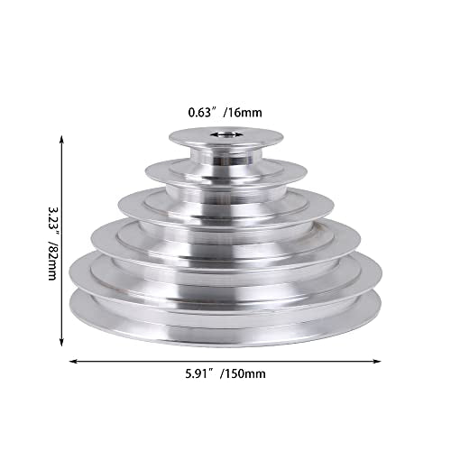 5 Stepped Pulley 25mm Bore | Aluminum Cone Pulley | 5mm Keywayed - size: 25MM BORE