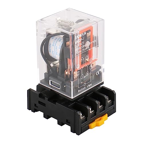 Baomain Power Relay MK2P-I 12VDC Coil DPDT 8 Pin with Plug-in Terminal Socket,for Automation and Control Systems