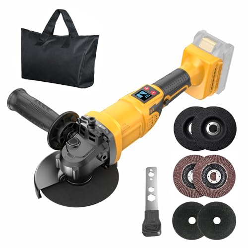 Cordless Angle Grinder Fit for Dewalt 20V Max Battery (Yellow and Black)