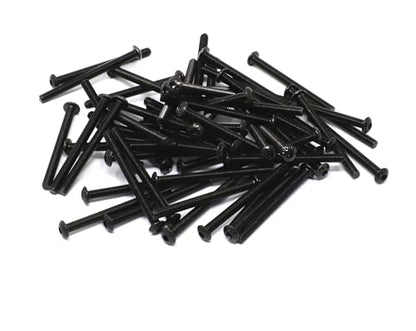 iexcell 50 Pcs M3 x 35mm Thread Pitch 0.5 mm Alloy Steel 12.9 Grade Hex Socket Button Head Cap Screws Bolts Kit, Black Oxide Finish - size: M3 x 35mm