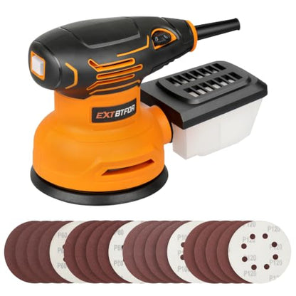 5" Orbital Sander,300W 5000-12000OPM Variable Speed 20 Sandpapers