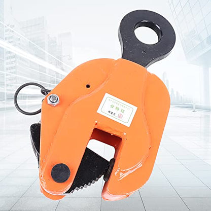Vertical Plate Clamp, 3 Tons Vertical Hanging Steel Plate Clamp Lifting Crane Clamp Stainless Steel for Lifting and Transporting
