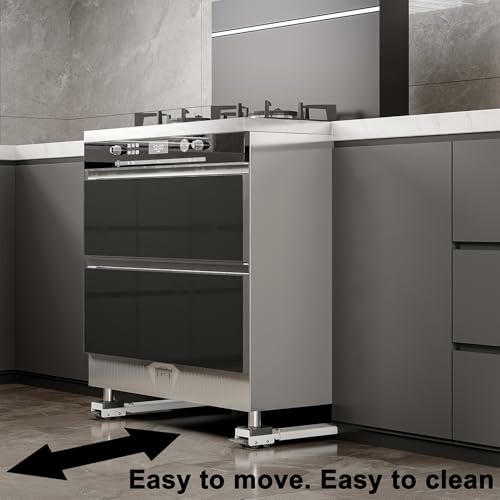Appliance Rollers Heavy Duty 20-32in New Generation Extendable Appliance Rollers Anti Slip Mobile Washing Machine Base Easily Move Dryers, Refrigerators, Furniture (White) - color: White