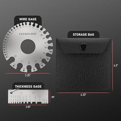 YESWELDER Round Dual Sided Metal Sheet Gage & Thickness Gauge