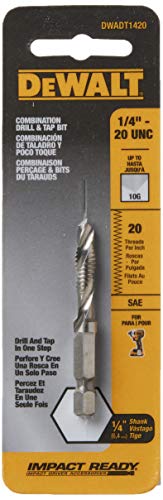 DEWALT Drill Tap, UNC, 1/4-Inch (DWADT1420) (Pack of 4) - size: 1/4 in (Pack of 4)