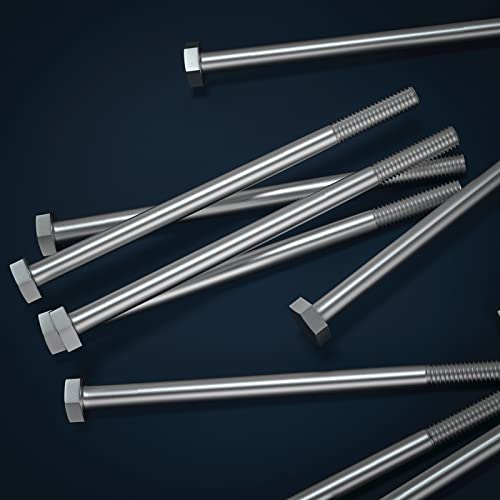 1/2-13 x 7 (1 to 7" Optional) Hex Head Screw Bolt, Stainless Steel 18-8(304), Partially Threaded,5pcs - size: 1/2-13 x 7"