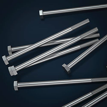 1/2-13 x 7 (1 to 7" Optional) Hex Head Screw Bolt, Stainless Steel 18-8(304), Partially Threaded,5pcs - size: 1/2-13 x 7"