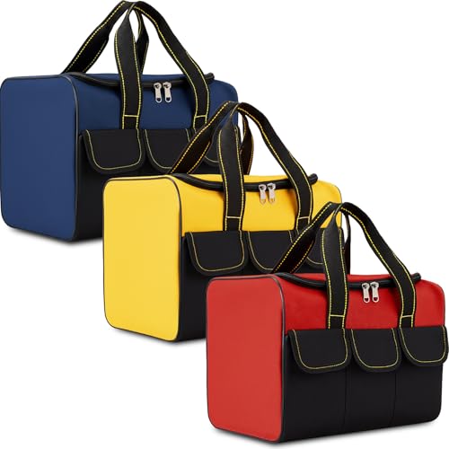 Sanwuta 3 Pack Tool Bag 16 Inch Waterproof Heavy Duty Wide Mouth