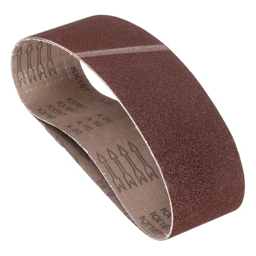2 Pcs Sanding Belts 6 x 48 Inch 80 Grit Aluminum Oxide - size: 6 x 48 Inch(80 Grits)
