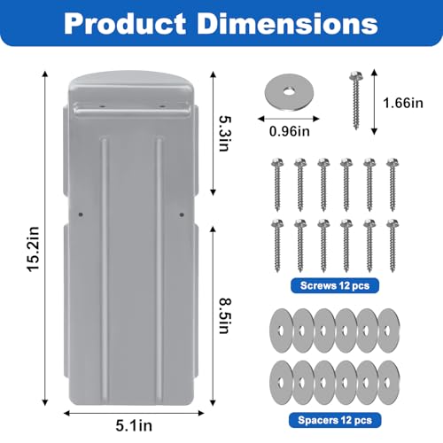 Dock Bumpers Dock Edge, Dock Bumpers Fenders for Edge & Side - Marine Fender Guard - Vertical Dock Protection with Stainless Steel Hardware - 2 Pack - Gray - style: 2PACK-GRAY