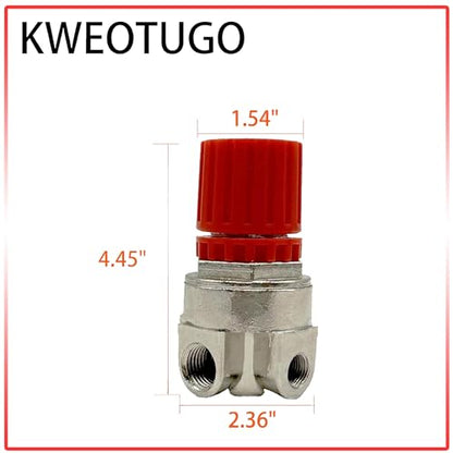 AB-9051114 Air Compressor Pressure Regulator Fits Bostitch Husky Hitachi & Craftsman - color: Pressure Regulator With Gauge