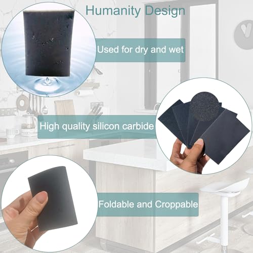 20 PCS 3 x 4 Inch 600 Grit Sanding Sponge, Ultra Fine Sanding Sponges Pads, Soft Foam Hand Sander Block Wet Dry Sandpaper for Model Drywall Metal Wood Furniture Polishing - style: 600 Grit
