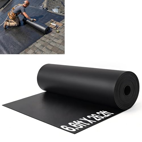 45mil EPDM Rubber Roofing Materials 6.6ft X 26.2ft RV Rubber Roof - color: 6.6*26.2FT