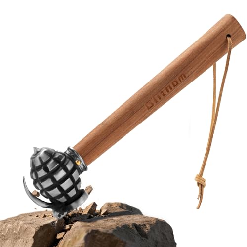Skull Fist Shaped Ball Peen Hammer, Quenched Stainless Steel 1.87 Lbs Wood Handle Multi Tool for DIY Craft Outdoor Camping Home Decor Mens Gift - size: Ball Peen