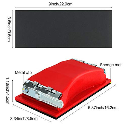 VERONES 90 Pcs 400 to 3000 Grit Wet Dry Sandpaper with Handle - color: Red