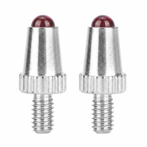 2 Pack Contact Points for Dial Indicators, Ruby Ball Tip, M2.5