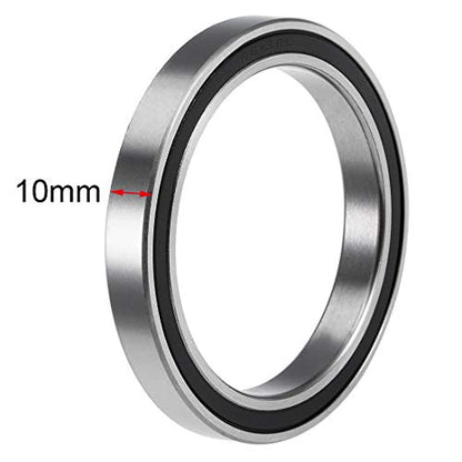 uxcell 6812-2RS Deep Groove Ball Bearings Z2 60mm x 78mm x 10mm Double Sealed Chrome Steel 2pcs - size: 60x78x10mm