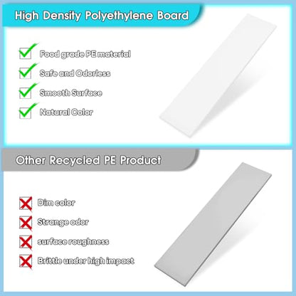 Hdpe Sheet 3/16 Inch Thick, 3" x 12" High Density Polyethylene Board, Thick Plastic Sheet for Craft, Plastic Cutting Board, Heavy Duty Industry - size: 3" X 12", style: 3/16" Thick