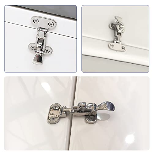 Marine 316 Stainless Steel Anti-Rattle Lockable Hatch,Hold Down Clamp Latch,Marine Hatch Locker (2 PCS)