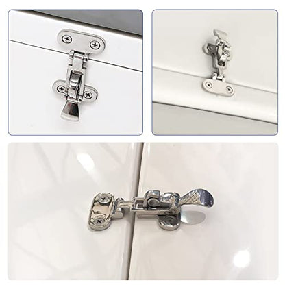 Marine 316 Stainless Steel Anti-Rattle Lockable Hatch,Hold Down Clamp Latch,Marine Hatch Locker (2 PCS)