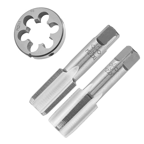 M22X1.0 Hand Tap and Round Die Set Right Hand - size: M22X1.0