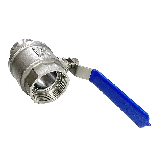 1-1/4" Male to Female Thread Full Port Ball Valves NPT 304 Stainless Steel for Water Oil Gas WOG1000 - size: 1-1/4 Inch