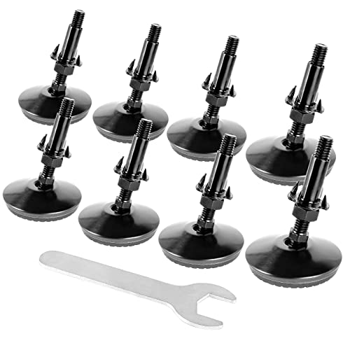 M8 Swivel Leveling Feet with 2" Thread Length - Black, 8 Set - color: Black, size: M8 x 50mm