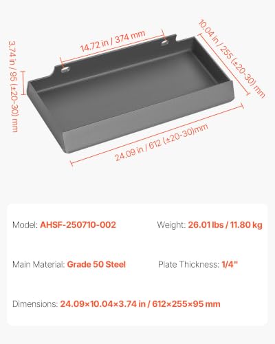 VEVOR 1/4" Mini Skid Steer Mount Plate, Universal Quick Attach Mount Plate, Easy to Bolt, 1500lbs Load Capacity, Heavy Duty Steel Loader Plates Compatible with Toro Dingo Skid Steers & Tractors - size: 1/4 inch mini