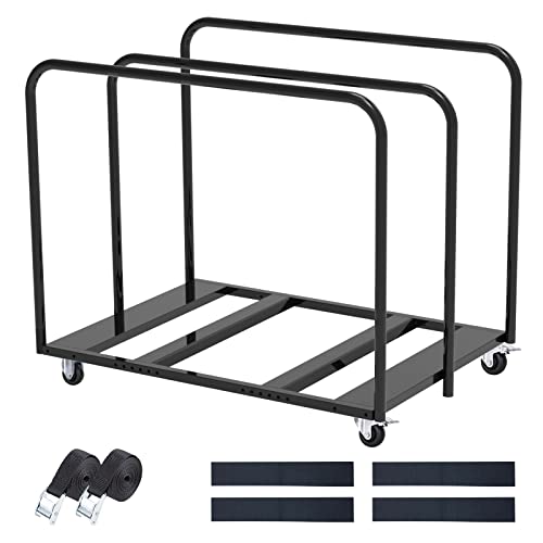 Folding Table Cart, 3 Pole for Separating Area, 10 Table Storage Capacity - size: 33.5In