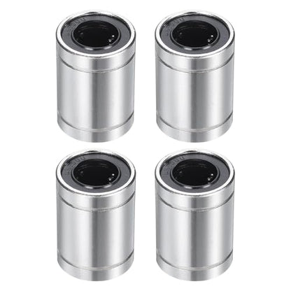 uxcell 4Pcs LM13UU Linear Bearing 13mm Bore 23mm OD 32mm Length Linear Ball Bearings Nickel Plated Surface Double Side Rubber Sealed Bearing Steel for CNC Machine 3D Printer - size: LM13UU