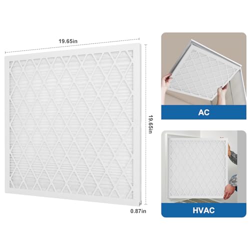 20x20x1 MERV 11 Air Filter, Quality AC/HVAC Furnace Filter，2 Reusable ABS Frame + 8 Pack Replaceable Filter Media，Breathe Fresher and Cost-effective - size: 20" x 20" x 1", style: 8 pack