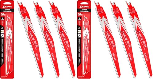 EZARC Carbide Reciprocating Saw Blade R956HM Endurance for Hard Wood and Metal Demolition 9-Inch 6TPI, 6-Pack - size: 9 Inch (Pack of 2), style: 6 TPI