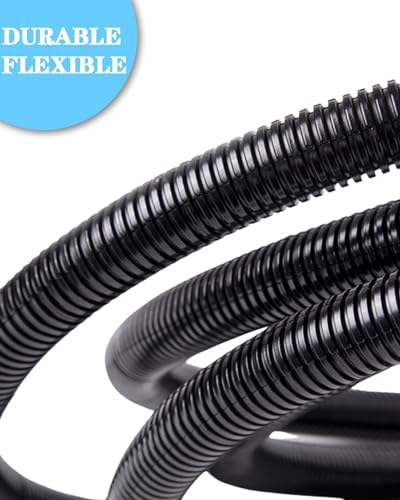 1/2 Inch Wire Loom Split Tubing - 16.5ft Cord Protector Electric Wires Covers, Automotive Wire Flexible Conduit, Plastic Wire Cover - size: 1/2"-16.5ft