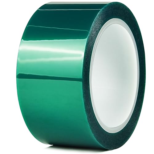 CHUANGSEED 2'' x 216 Ft Heat Resistance Tape for Resin Molds, Powder Coating, Circuit Borads, Residue-Free High Temp Masking Tape Epoxy Release - size: 2'' x 216ft